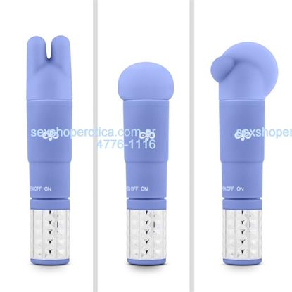 Vibrador estimulador con 3 cabezas intercambiables